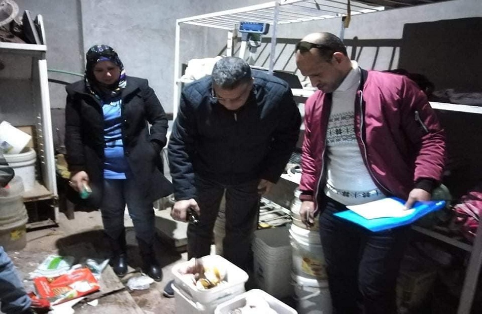 إعدام فواكه ولحوم غير صالحة بحملة بحي شرق المنصورة 