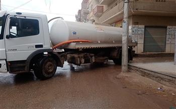   تواصل حملات رفع مياه الأمطار والمخلفات بمدن وقرى كفر الشيخ |صور  