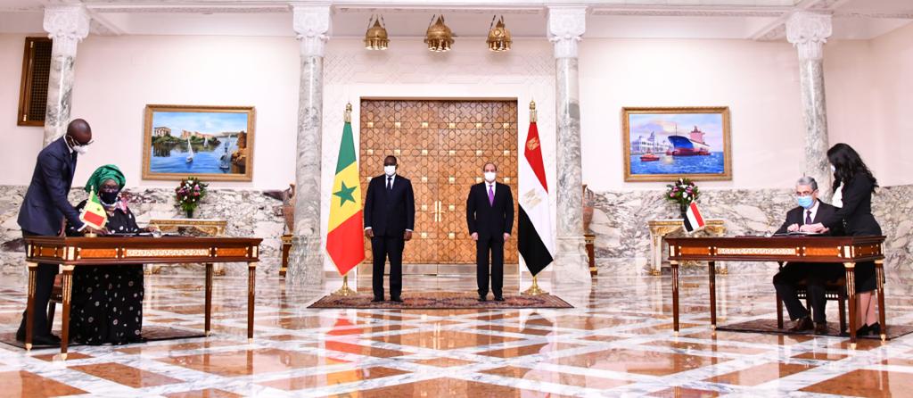 الرئيس السيسي ونظيره السنغالي يشهدان توقيع عدد من مذكرات التفاهم