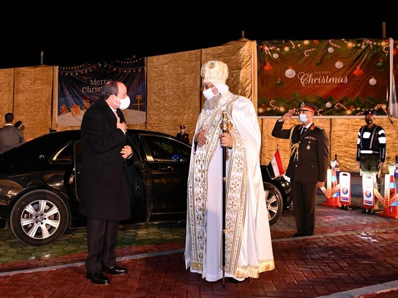 زيارة الرئيس السيسي لكاتدرائية ميلاد المسيح