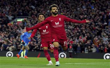         Mohamed Salah scores and Liverpool draw with Leeds United in the first half of the English Premier League