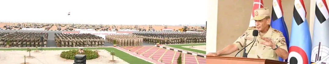  الفريق أول محمد زكى القائد العام للقوات المسلحة يلتقى عددًا من رجال القوات المسلحة 