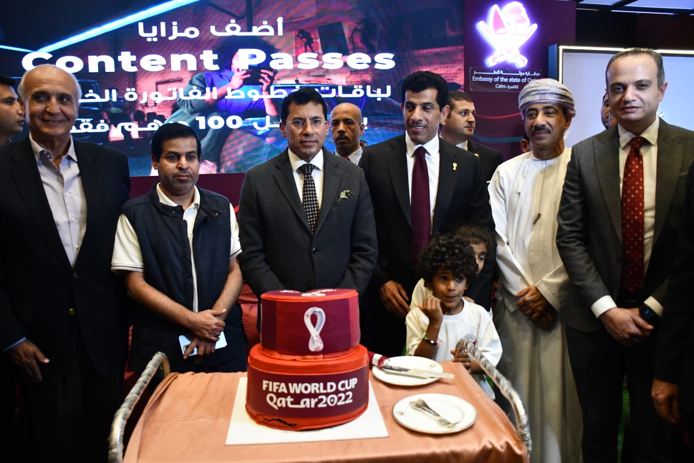 وزير الشباب والرياضة يشهد إحتفالات سفارة قطر لدي القاهرة بانطلاق بطولة كأس العالم