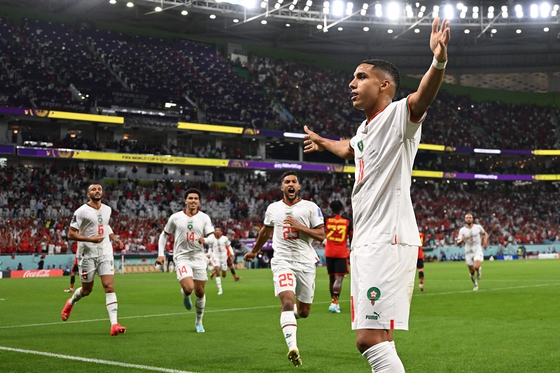 المغرب تضيف الهدف الثاني أمام بلجيكا بكأس العالم 