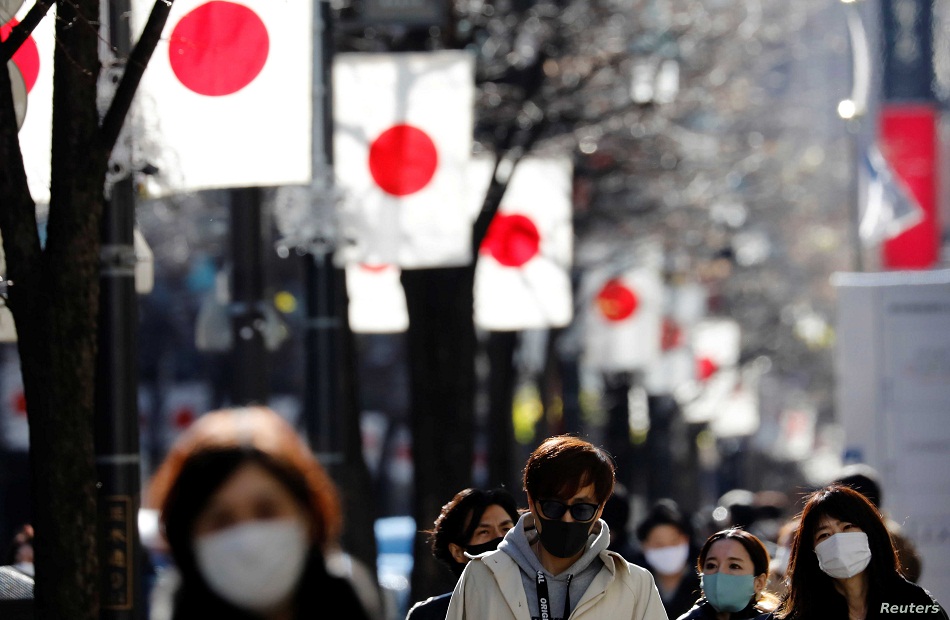 اليابان تسجل  ألفا و إصابة بكورونا و وفاة خلال  ساعة