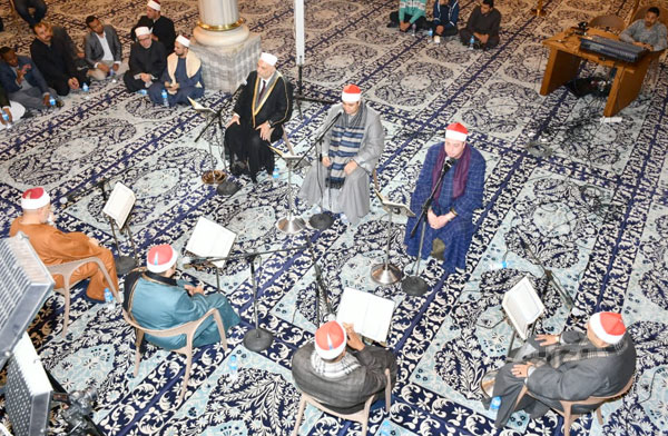 انطلاق أول مقرأة  مجودة  لكبار القراء من مسجد الإمام الحسين بالقاهرة |صور