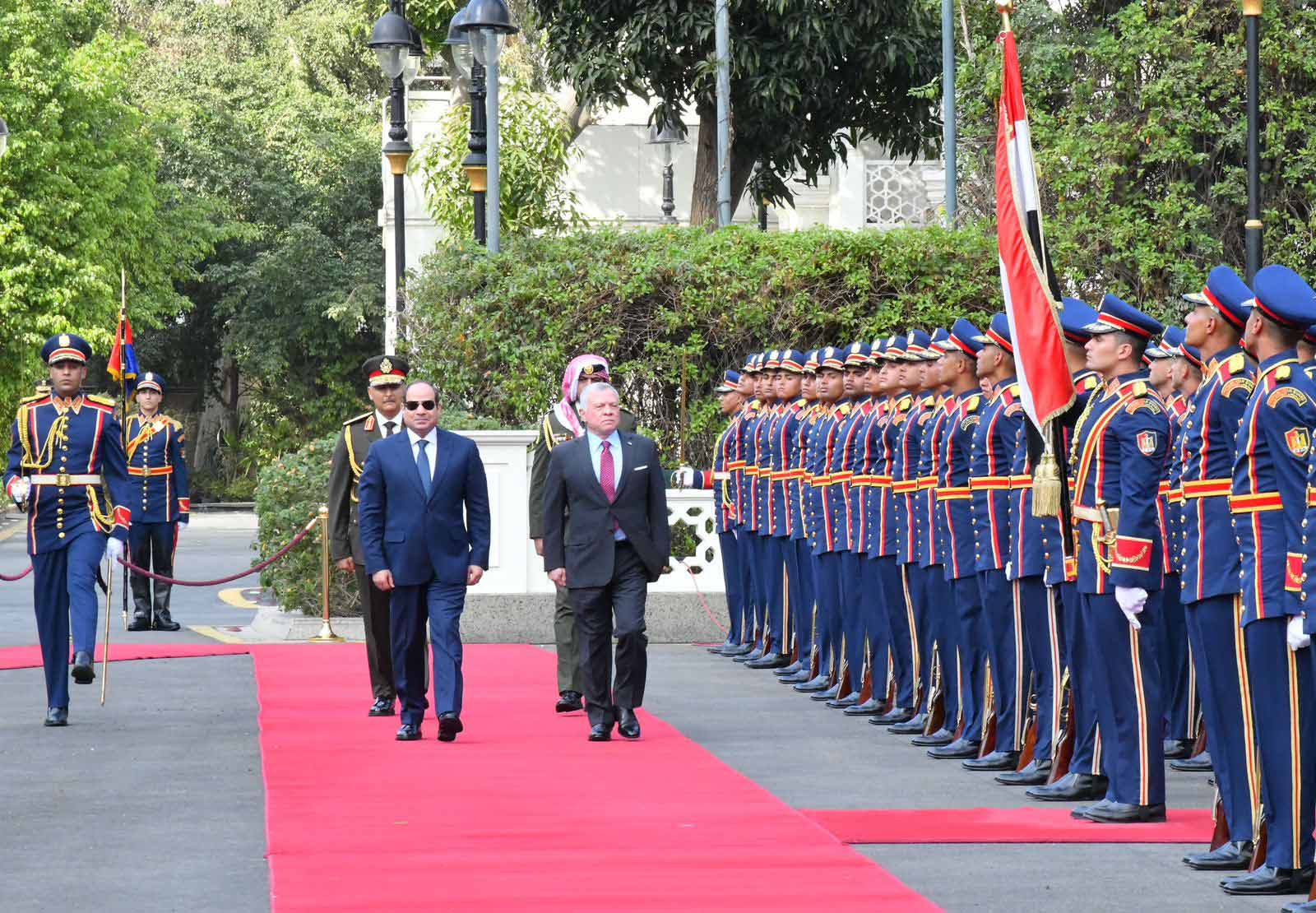   صور استقبال الرئيس السيسي للعاهل الأردني مباحثاتهما بقصر الاتحادية