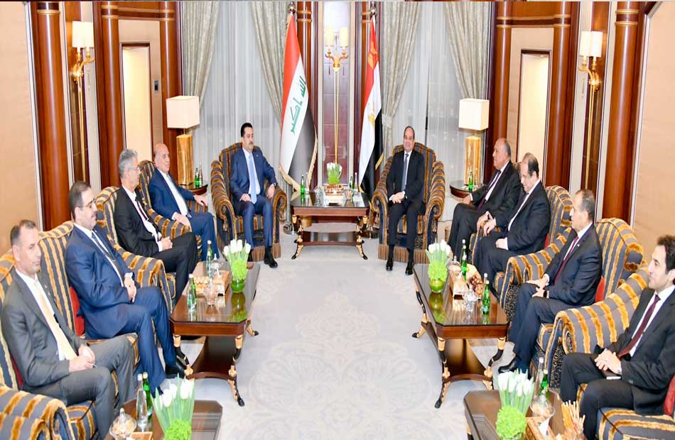 لقاء الرئيس السيسي ورئيس وزراء العراق