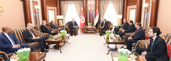  الرئيس السيسي خلال لقائه نظيره التونسي في الرياض 