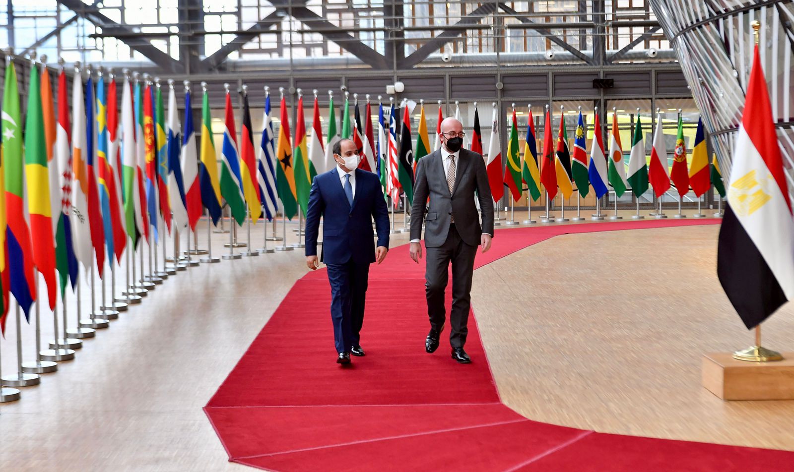 لقاء الرئيس السيسي مع لقاء رئيس المجلس الأوروبي