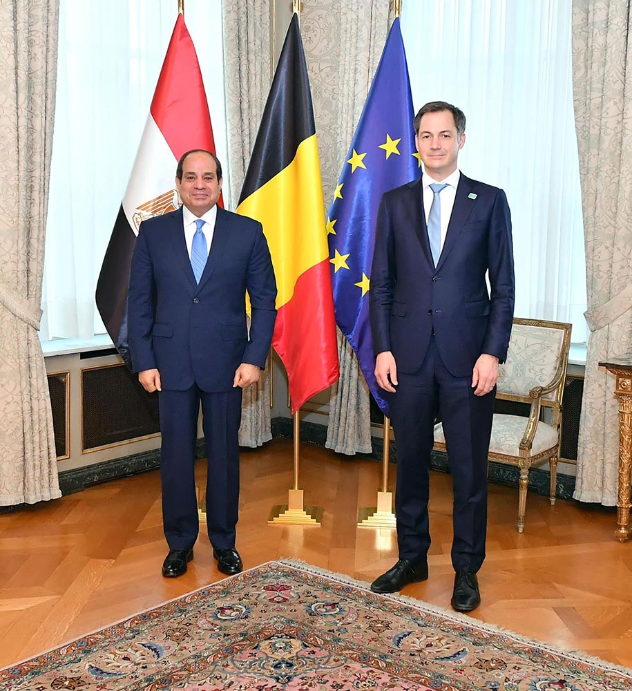 الرئيس السيسي ورئيس وزراء بلجيكا