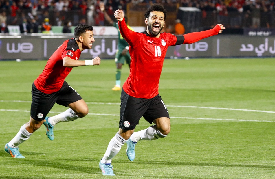 شاهد فرحة لاعبي منتخب مصر بعد تسجيل الهدف في شباك السنغال | صور