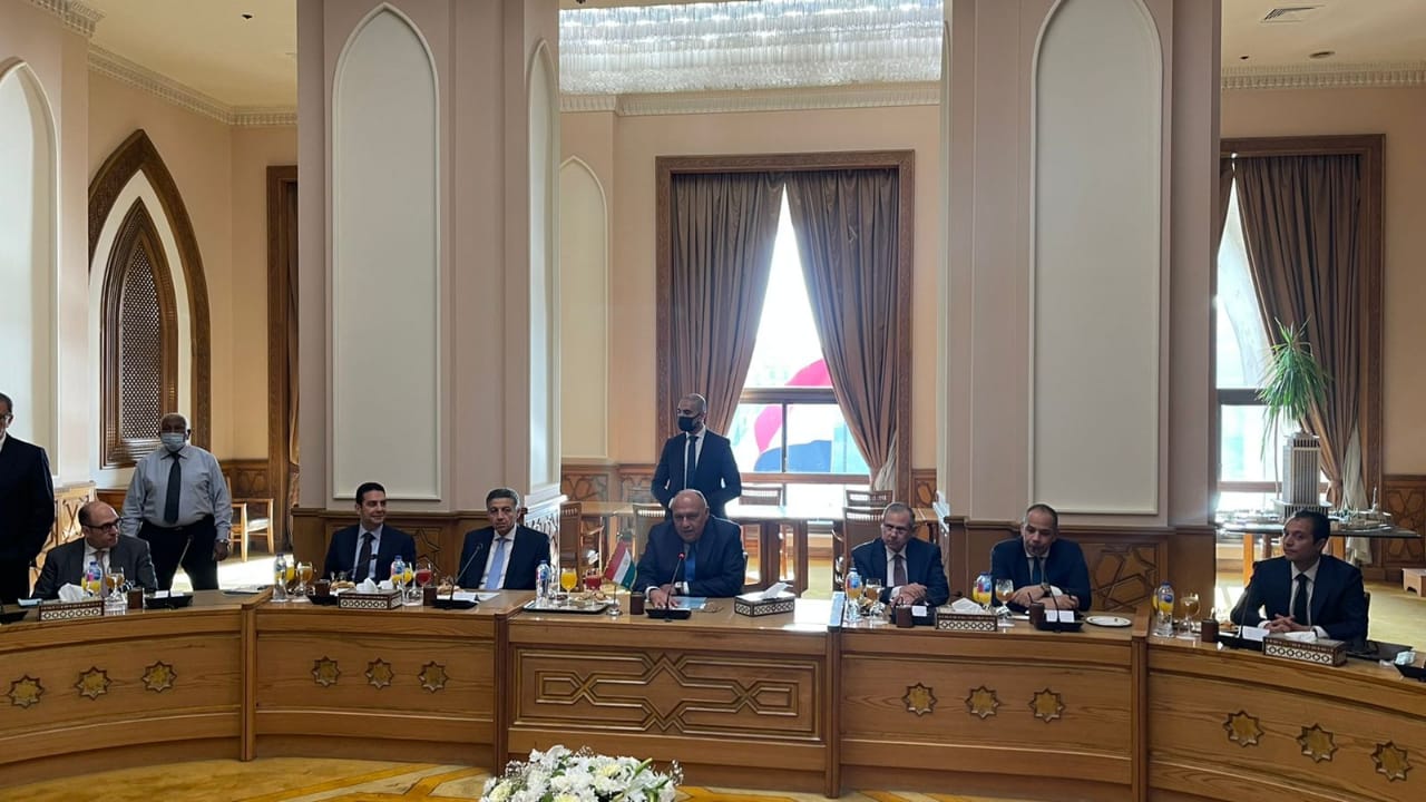 جلسة المباحثات بين وزير الخارجية سامح شكري ووزير الخارجية اليوناني نيكوس ديندياس