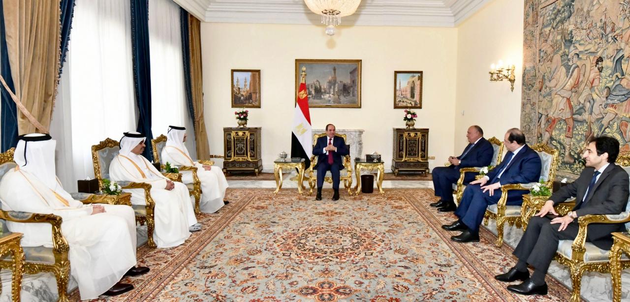 الرئيس السيسي يستقبل وزير خارجية قطر ويثمن التقدم الملموس في مسار العلاقات بين البلدين