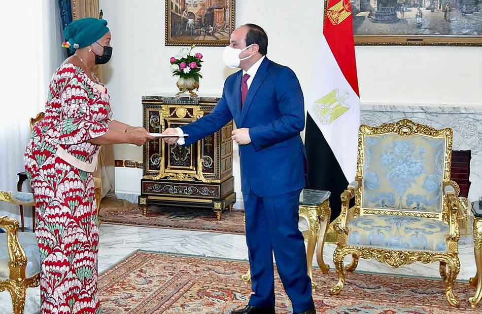 الرئيس السيسي يستقبل إيف ماسودي نائبة رئيس وزراء جمهورية الكونغو