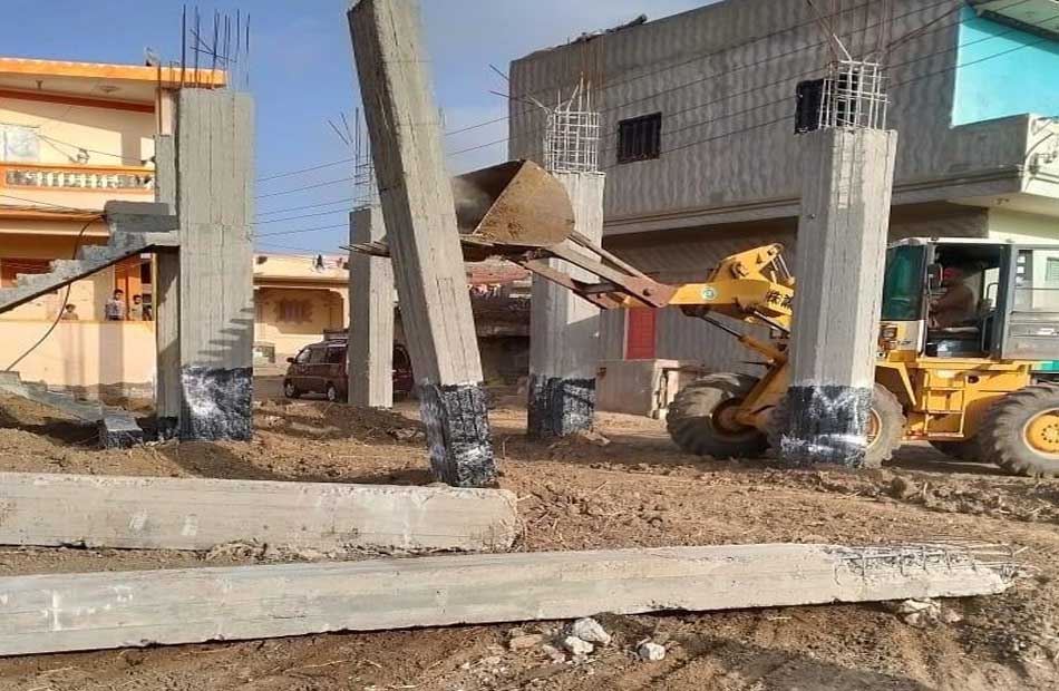 إيقاف أعمال بناء مخالف في منطقتين بالمنتزه بالإسكندرية