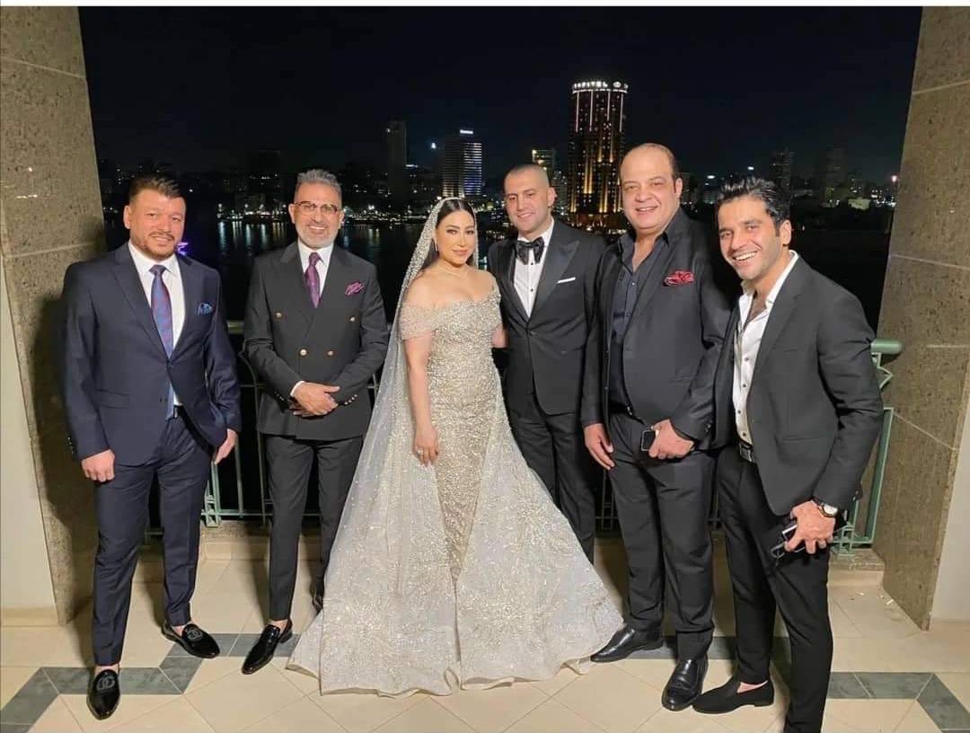 شريف باهر ينشر الصورة الأولى من حفل زفاف بوسي وهشام ربيع