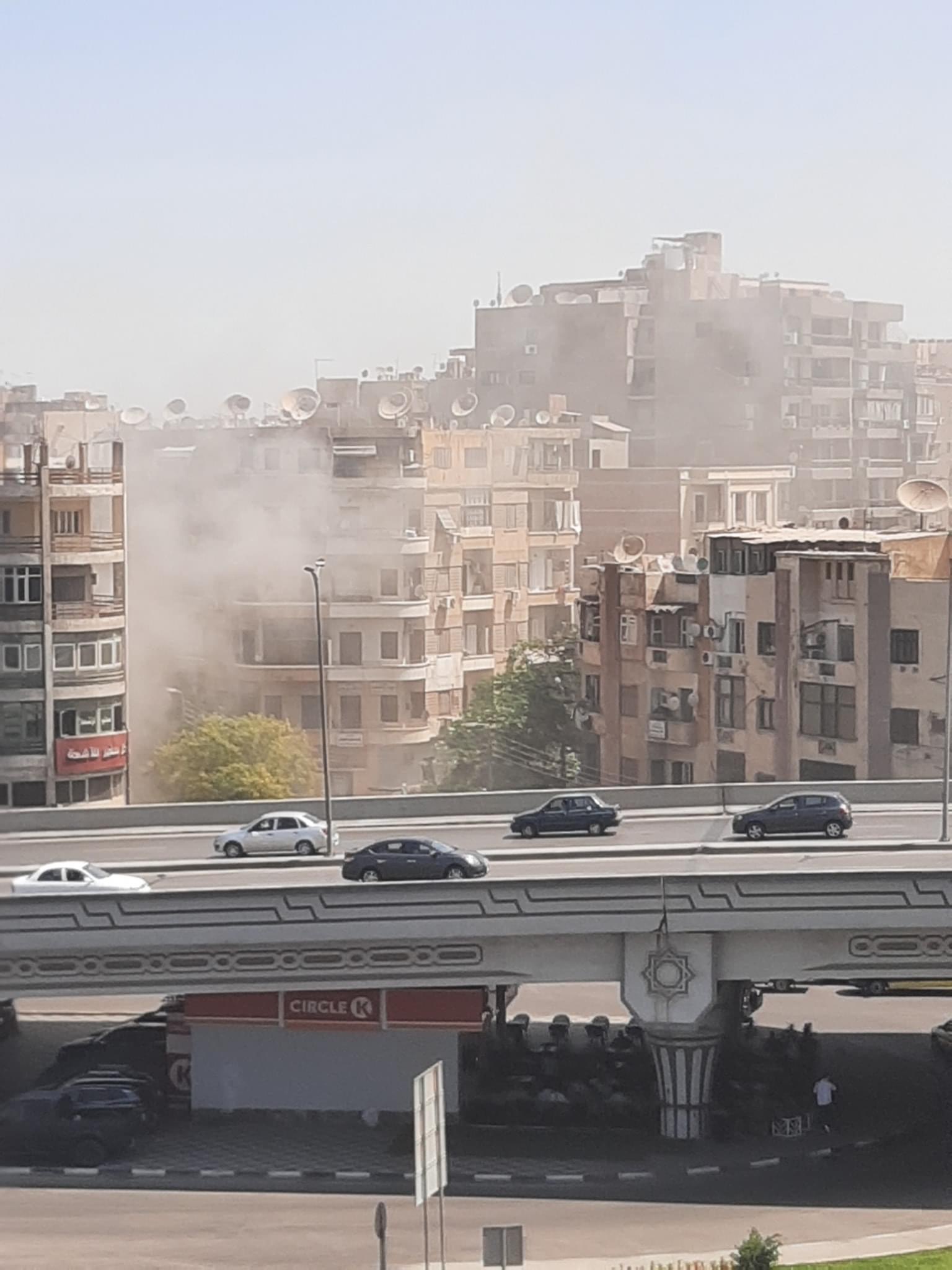 حريق مخزن ملابس بمصر الجديدة