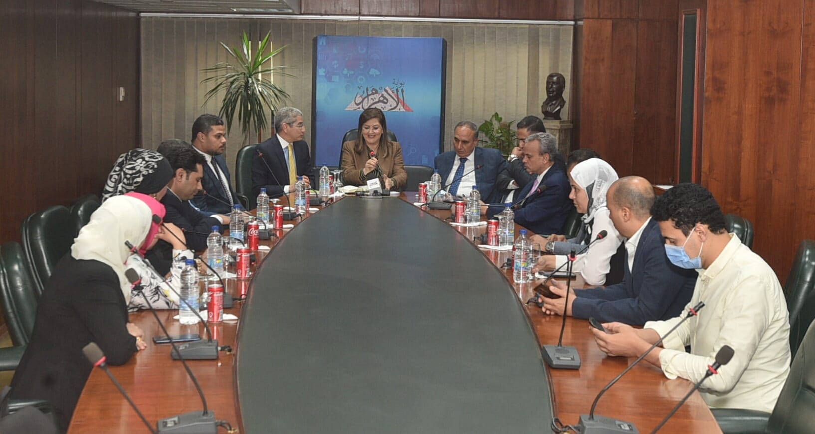 جانب من ندوة بوابة الأهرام مع وزيرة التخطيط 