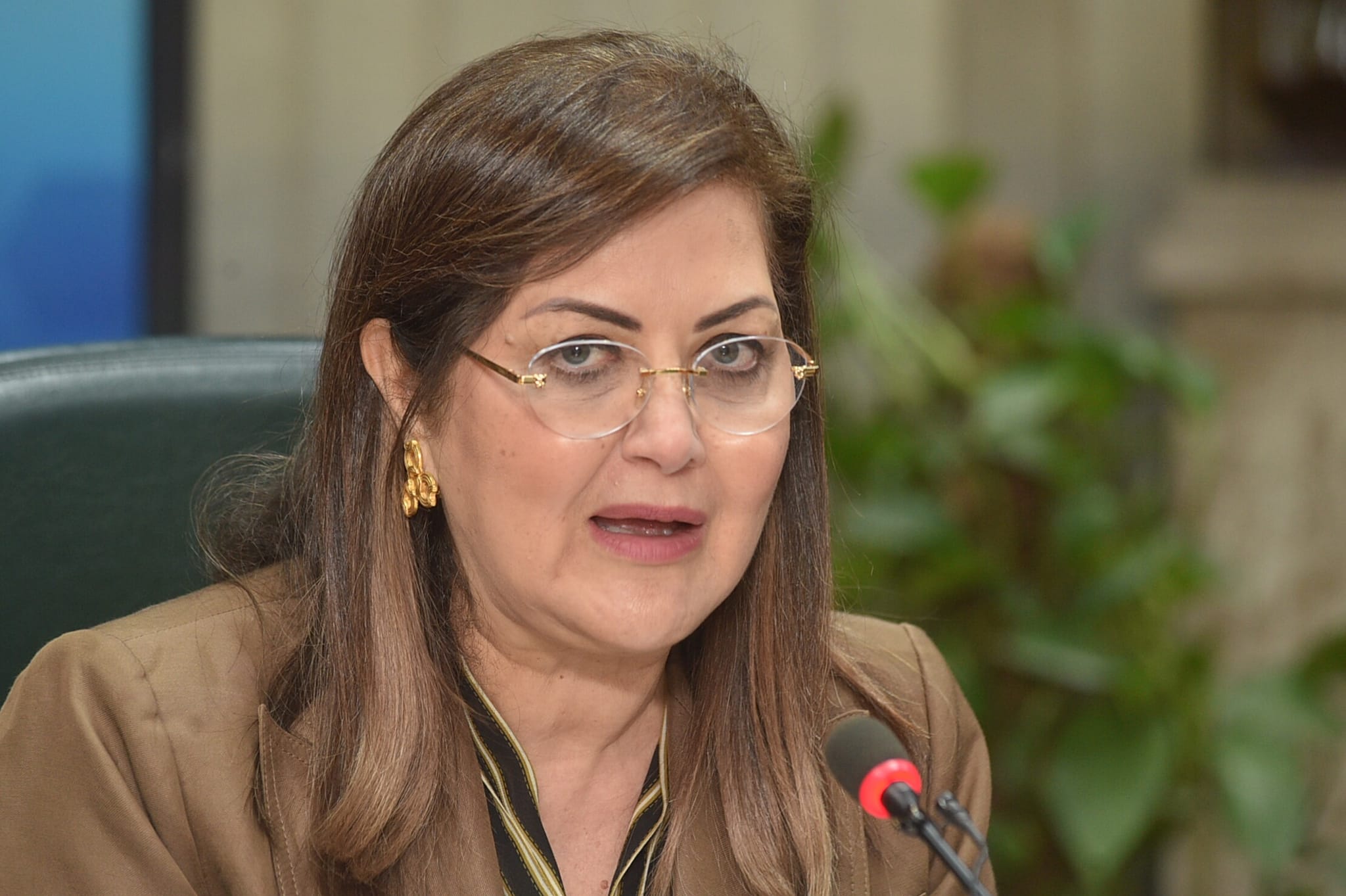 الدكتورة هالة السعيد وزيرة التخطيط خلال ندوة بوابة الأهرام