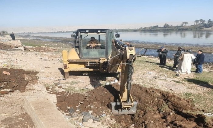 إزالة  تعديًا على نهر النيل في الغربية