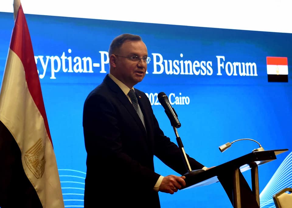 رئيس جمهورية بولندا مصر إحدى الدول الكبرى في المنطقة وجاذبة للمستثمرين البولنديين