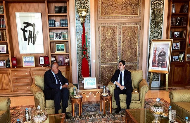وزير الخارجية يشكر نظيره المغربي على تعازيه في ضحايا الانفجار الإرهابي في سيناء