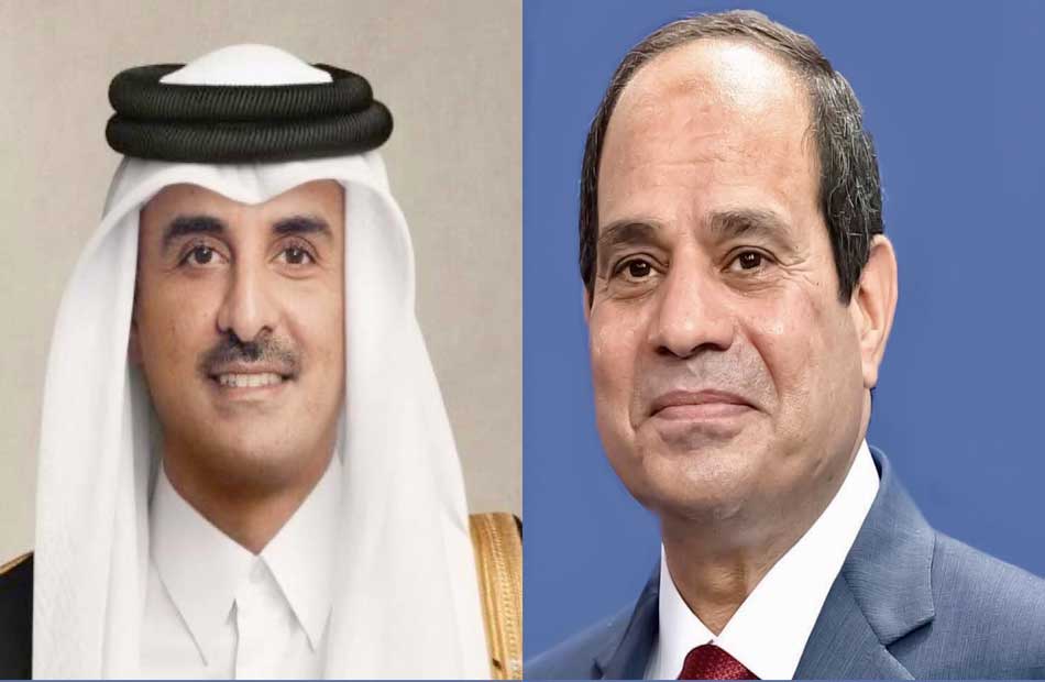 الرئيس السيسي يستقبل أمير قطر في بداية زيارته لمصر | بث مباشر 