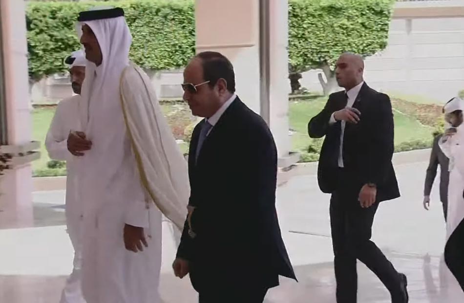 الرئيس السيسي يودع أمير قطر بمطار القاهرة فى ختام زيارته لمصر | بث مباشر