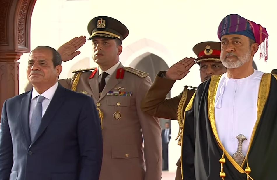 بث مباشر مراسم استقبال رسمية للرئيس السيسي فور وصوله سلطنة عمان 