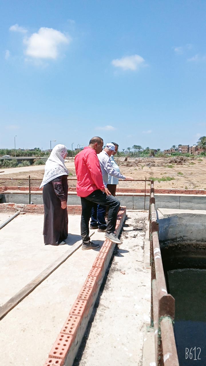 رئيس مياه دمياط يتابع أعمال إعادة تأهيل محطة معالجة صرف العنانية 