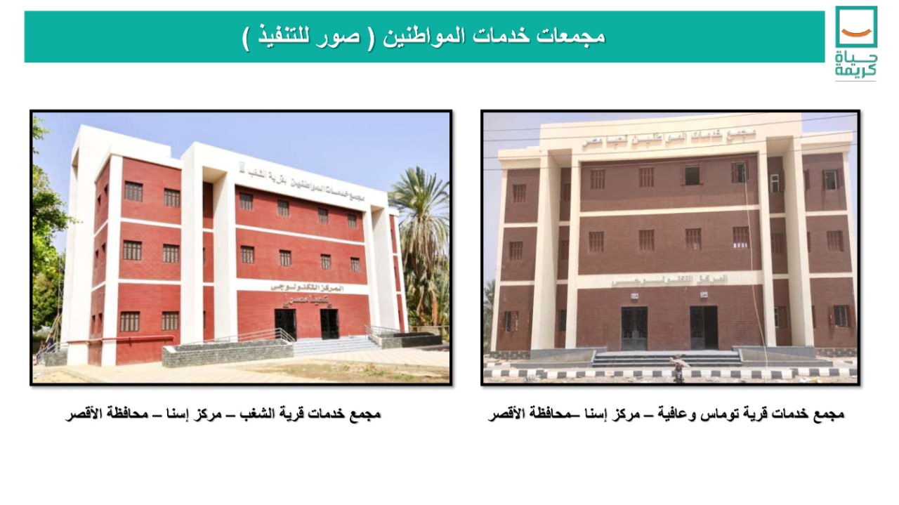 مشروعات محافظة الأقصر ضمن المبادرة الرئاسية  حياة كريمة