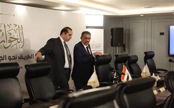   رشوان-وفوزي-يستقبلان-أعضاء-مجلس-أمناء-الحوار-الوطني-|-صور