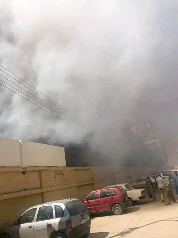حريق بالمستشفى العام بكفر الشيخ 