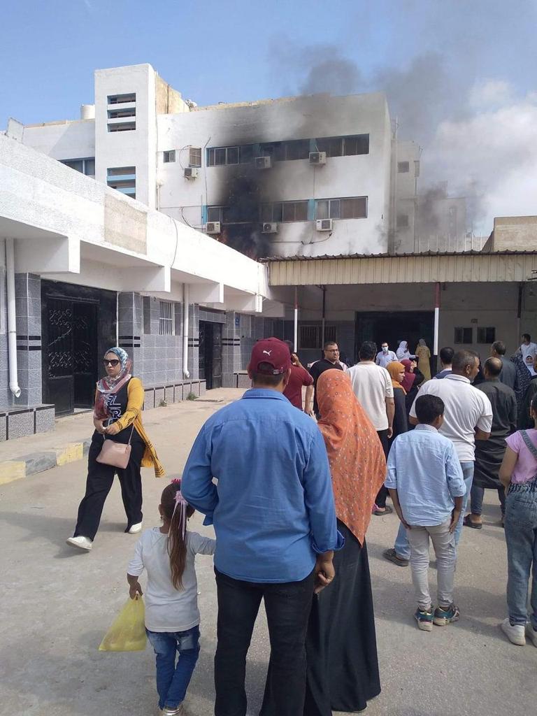 نقل 12 حالة إلى 4 مستشفيات فى حريق مستشفى كفر الشيخ 