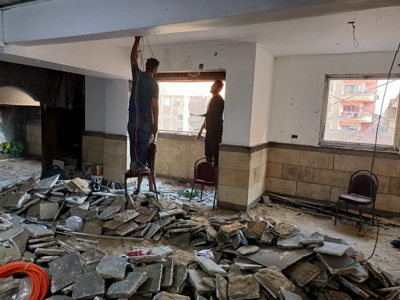 ;تنفيذا لتوجيهات الرئيس; انطلاق أعمال ترميم كنيسة أبو سيفين في إمبابة | فيديو وصور