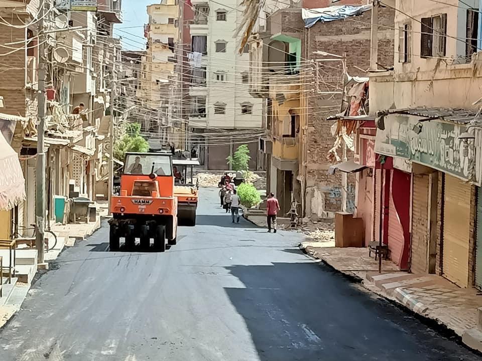  أعمال رصف شارع سيدي إبراهيم الدسوقي بمحافظة كفرالشيخ