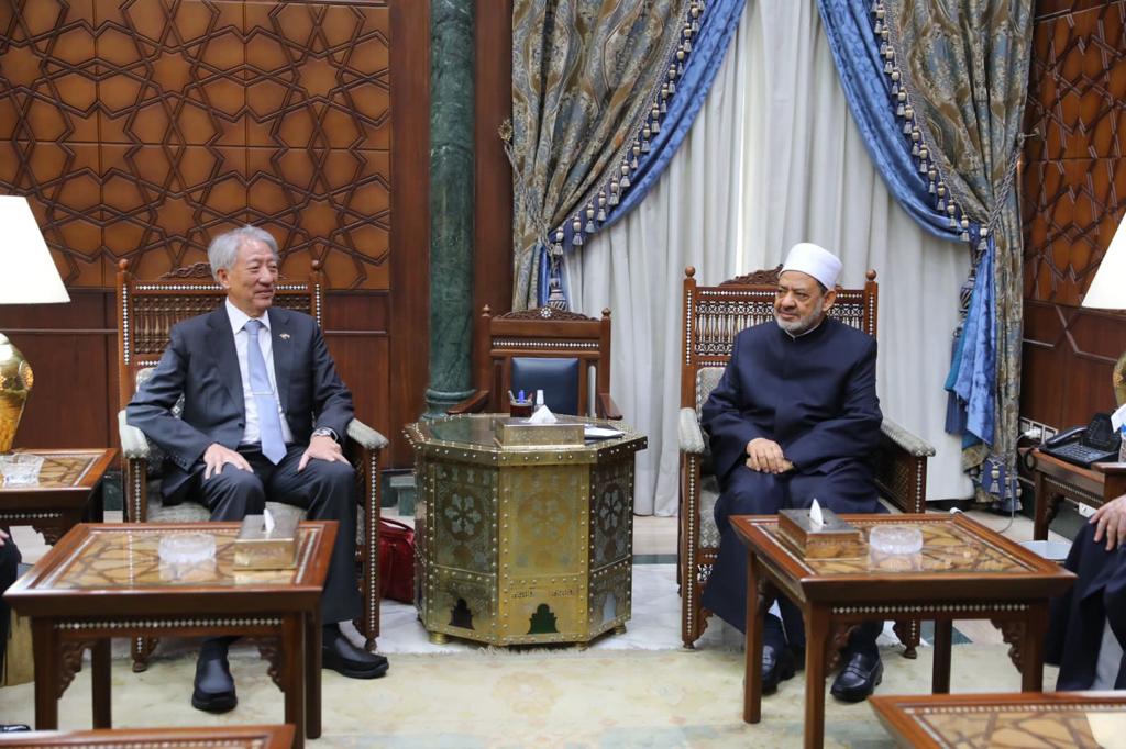 الإمام الأكبر يلتقي كبير وزراء سنغافورة لبحث سبل مواجهة قضايا الإرهاب وتغير المناخ | صور 
