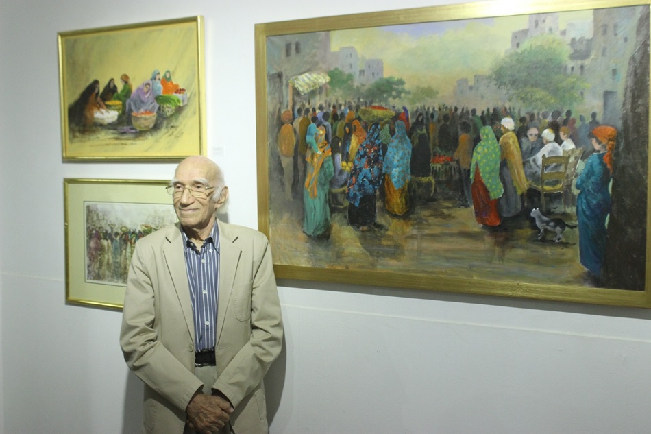 جلال الحسيني يختتم معرضه ; عامًا مع الفن; الليلة