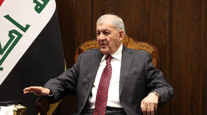الرئيس العراقي: أمن واستقرار المنطقة لن يتحقق دون حصول الشعب الفلسطيني على حقوقه