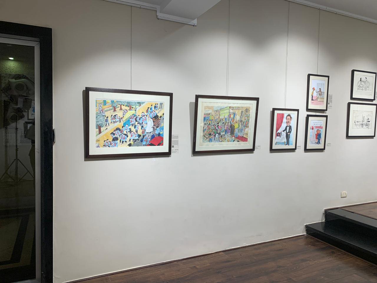  معرض للفنان جورج بهجوري وفناني الكاريكاتير بحضور عدد من الفنانين التشكيليين.