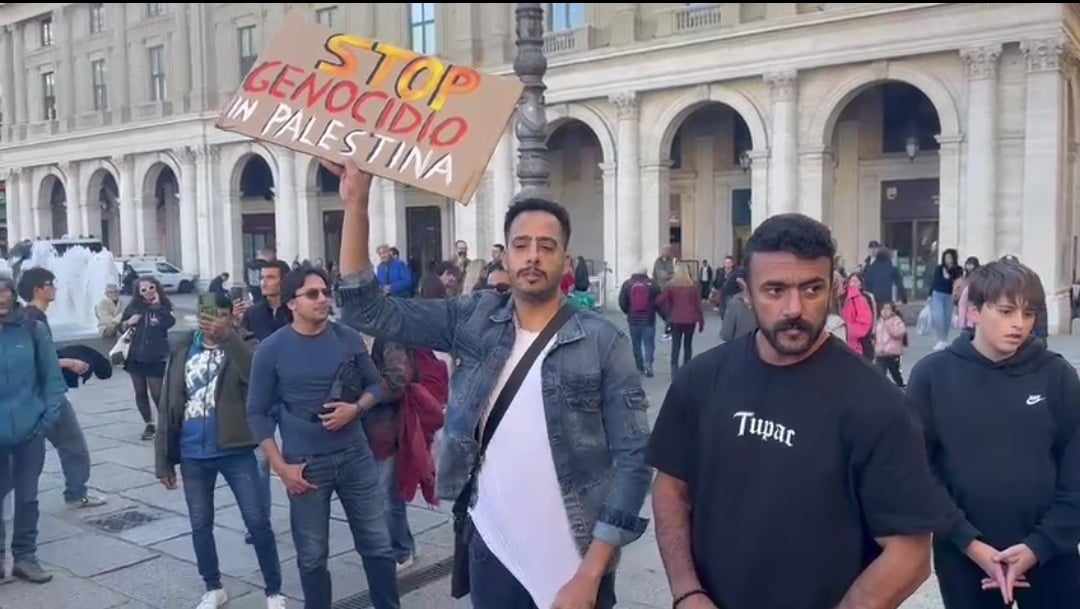 لقطات من مظاهرة إيطاليا