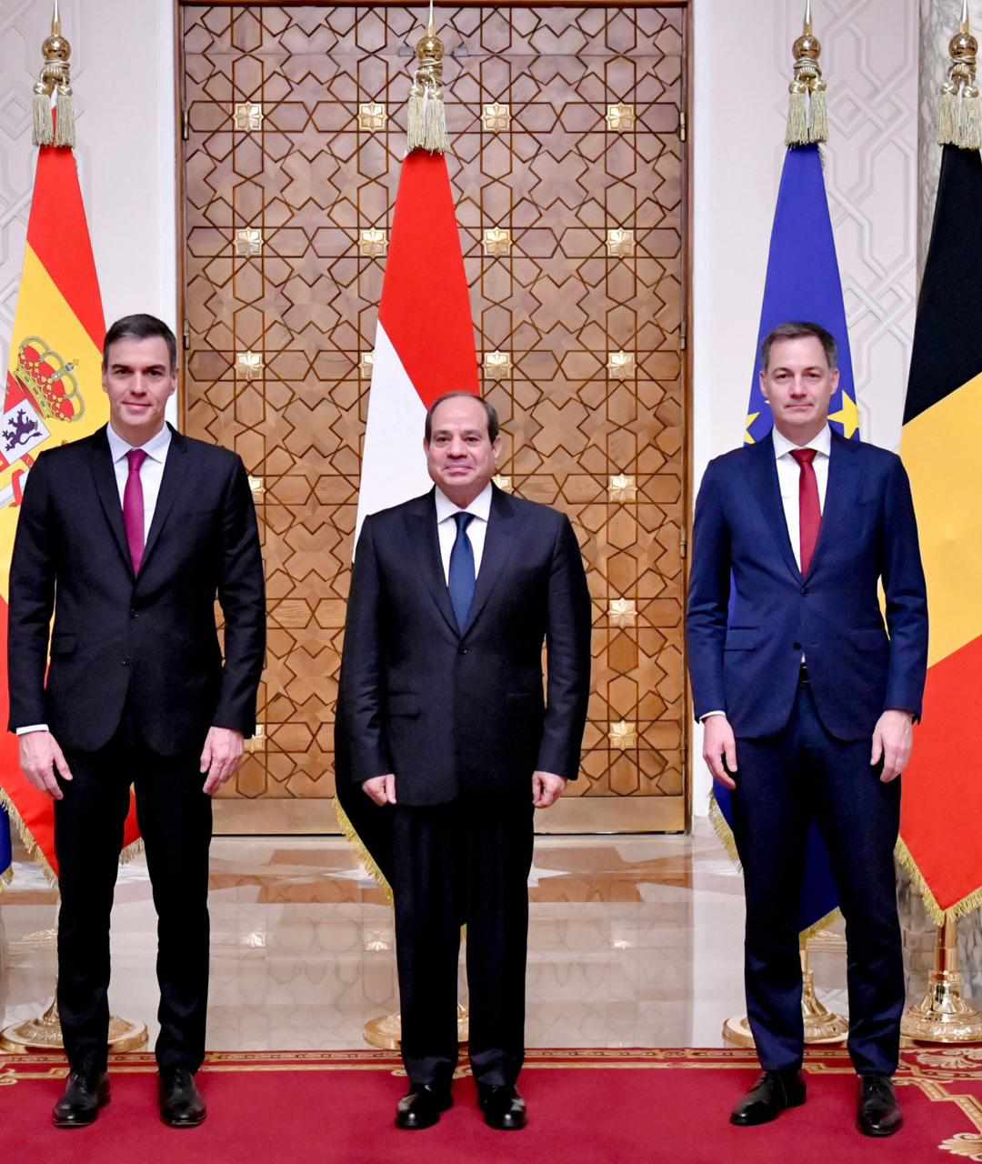 الرئيس يستقبل رئيسي وزراء إسبانيا وبلجيكا
