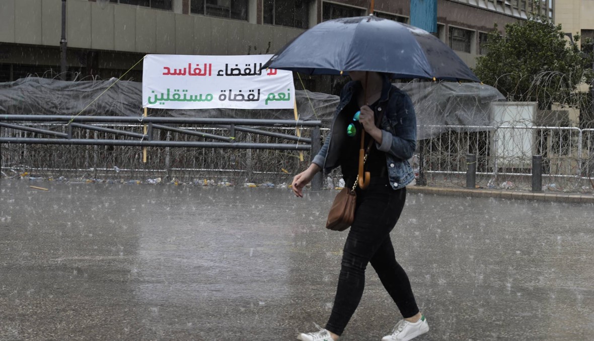 لبنان يتعرض لمنخفض جوي مصحوب بكتل هوائية باردة ورياح قوية وأمطار غزيرة