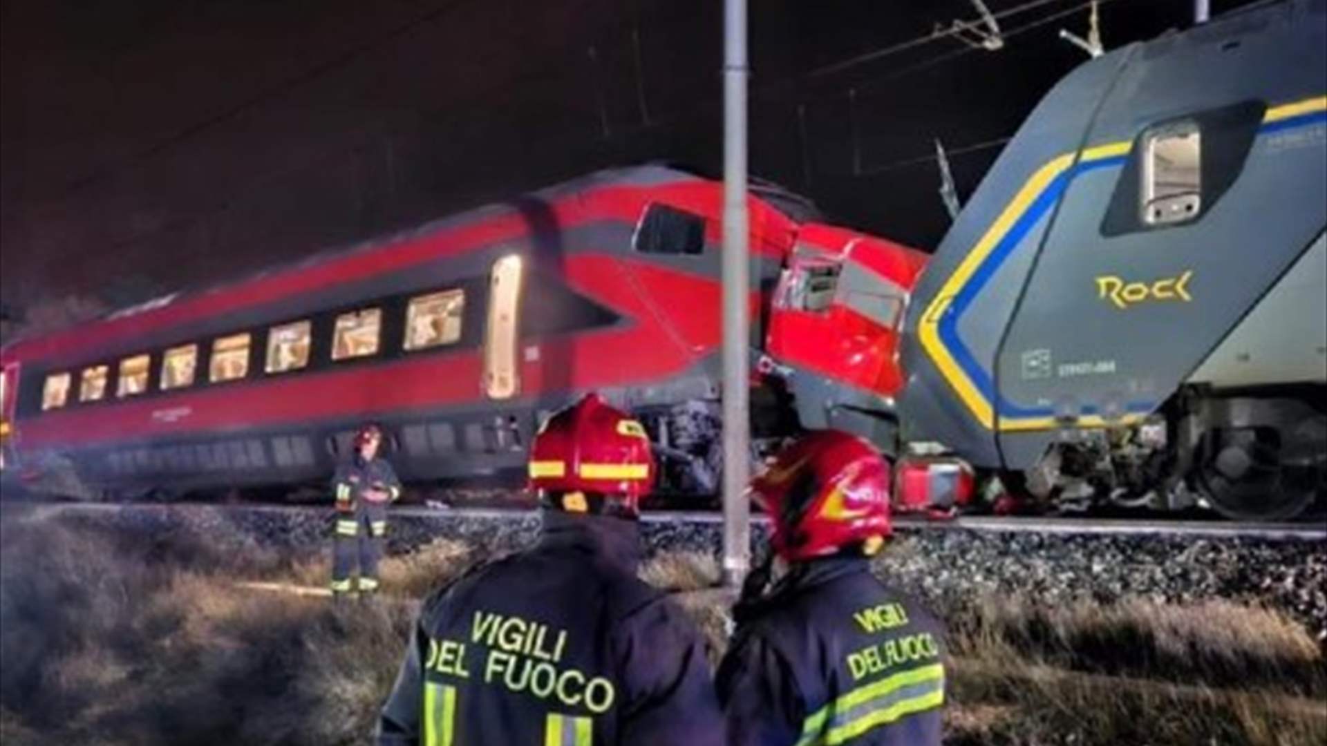 سقوط  جريحًا على الأقل في تصادم قطارين في إيطاليا 