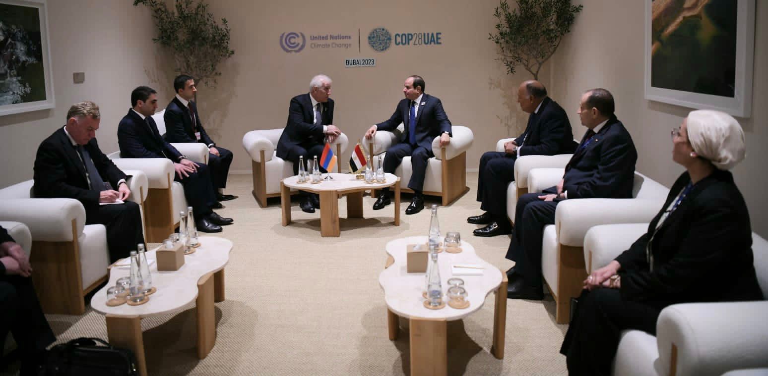 الرئيس السيسي يلتقي نظيره الأرميني على هامش قمة المناخ  كوب 