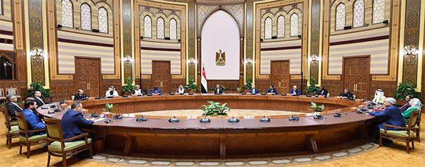 استقبال الرئيس السيسي وفداً من رؤساء المجالس والبرلمانات العربية 