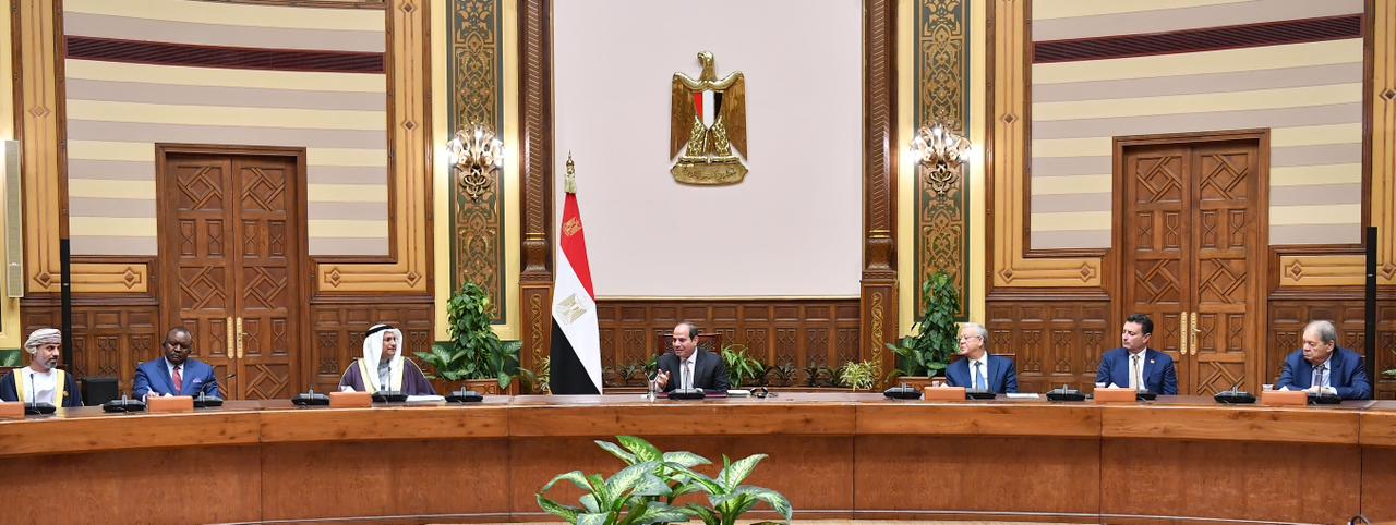 استقبال الرئيس السيسي وفداً من رؤساء المجالس والبرلمانات العربية 