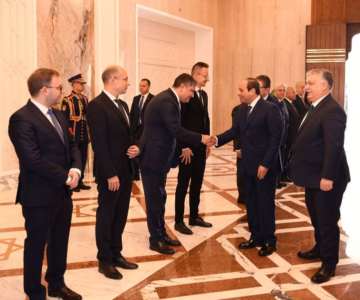 استقبال الرئيس السيسي رئيس وزراء المجر 