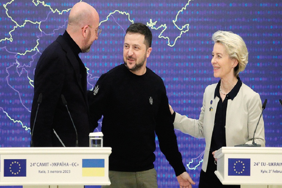 زيلينسكي مفاوضات الانضمام إلى الاتحاد الأوروبي يمكن أن تبدأ العام الجاري